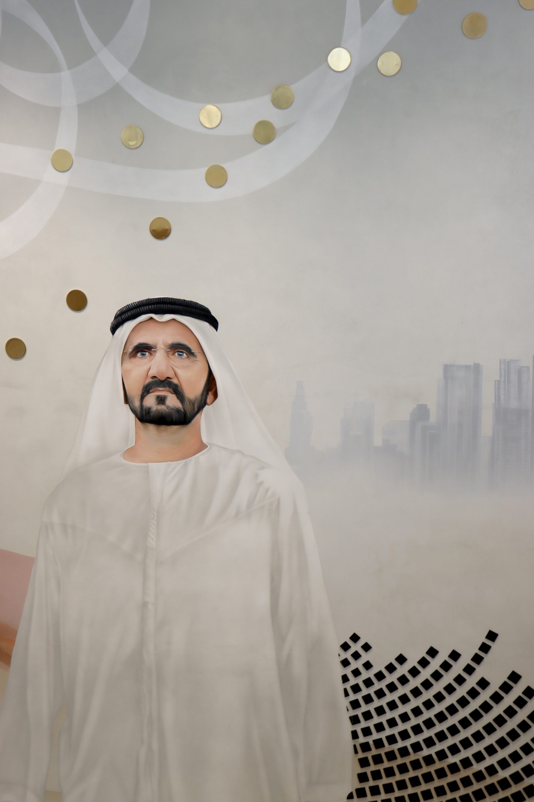 sheikh mohammed dubai portrait art